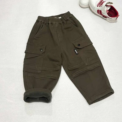 شلوار کتان لاینردار مدل مام اورجینال