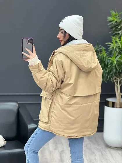 کاپشن دو جیب پاکتی