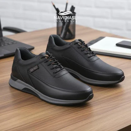 کفش مردانه چرم اداری و روزانه طبی کد 7057021