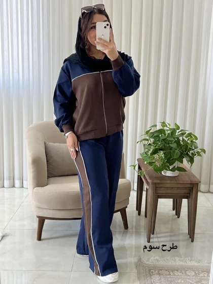 ست عیدانه زنانه و دخترانه اسپرت بیرونی کد 598
