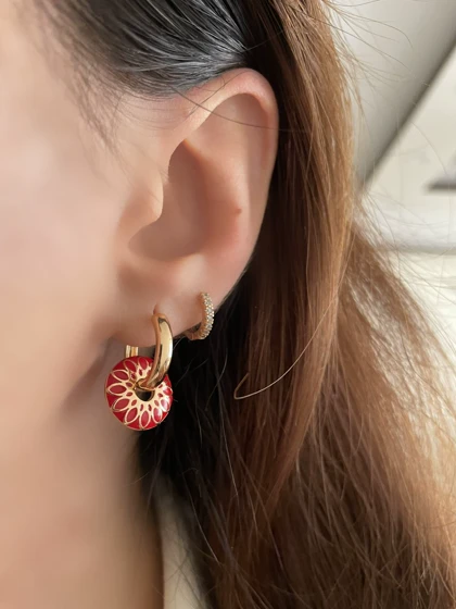 دستبند و گوشواره میناکاری ژوپینگ