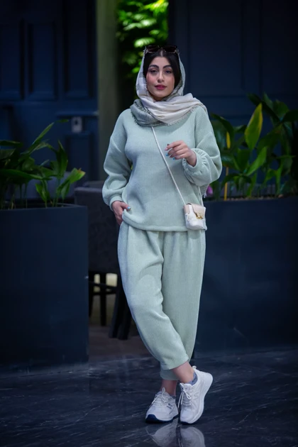 هودی شلوار بیسکوییتی پاییزه