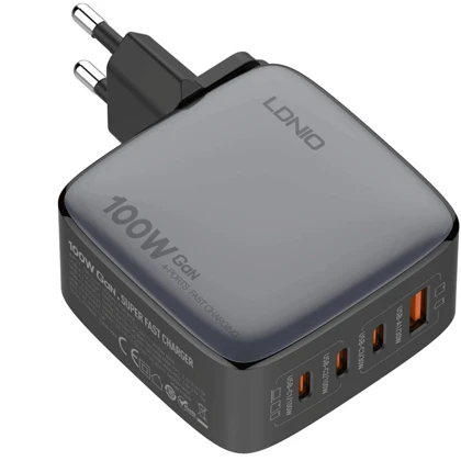 شارژر دیواری شارژ سریع 100 وات USB و Type-C الدنیو Q408