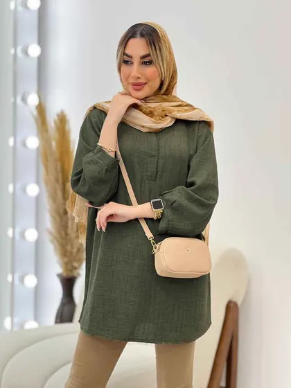 مانتو جلو بسته یقه دیپلمات