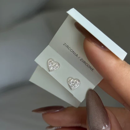 گوشواره های قلب نقره