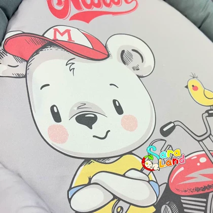 آغوش سوئیسی پسرانه طرح خرس و موتور