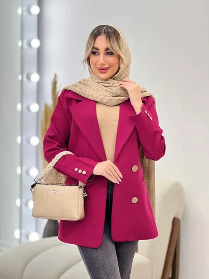 مانتو جیب نما دکمه طلایی