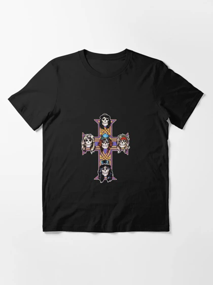 تیشرت guns n roses گانز ان روزز Guns and Roses Cross Vintage Band 90s Tour کد 180518