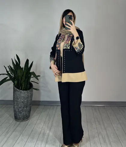 ست کت و شلوار مزونی کوک دوزی