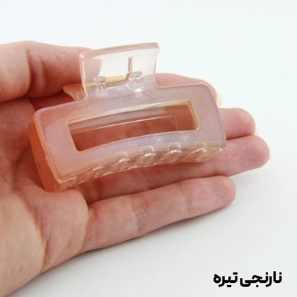 کلیپس دخترانه مدل مستطیل ساده دو رنگ کوچک