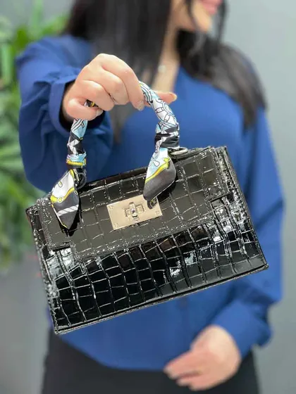 کیف دسته پارچه ای قفل چرخشی
