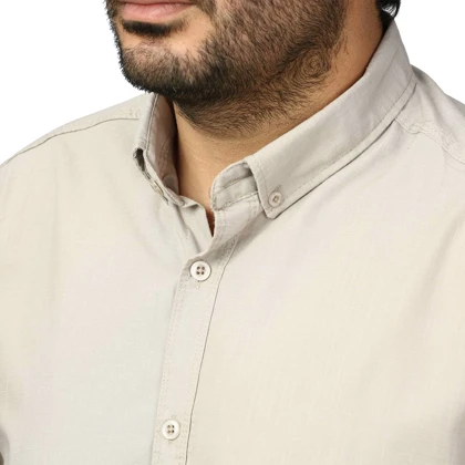 پیراهن آستین بلند لینن مردانه مدل 6105913