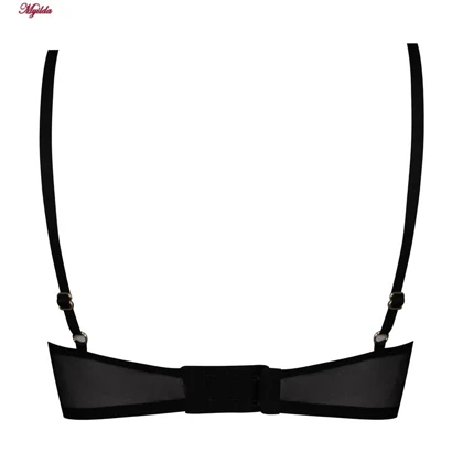 ست شورت و سوتین زنانه فیتن مدل فنردار گیپور مشکی کد 4952-3