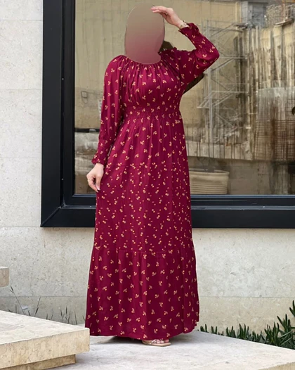 پیراهن گل‌دار نخ کجرا 6116