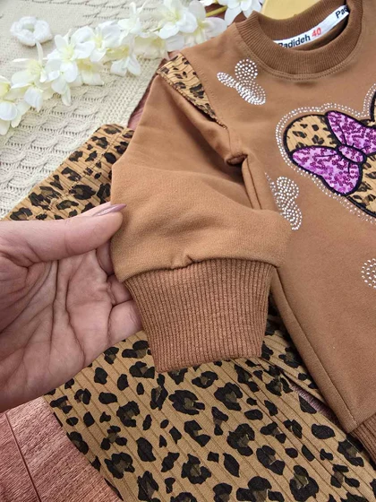 بلوز با شلوار دمپا پلنگی