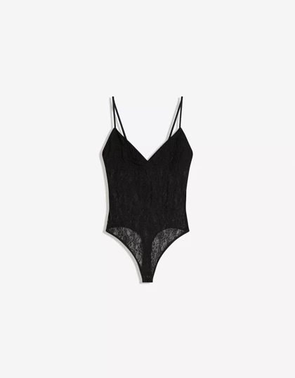 بادی بندی گیپور برشکا Bershka مدل Lace strap body