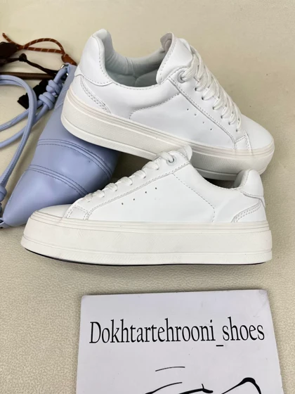 ونس زنانه لژدار زارا ZARA Canvas Syle Trainers کد 1561 دختر طهرونی