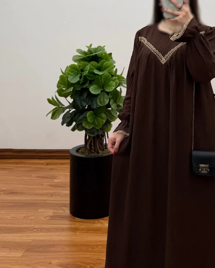 مانتو عبایی ابروبادی خنک مدل گلرخ