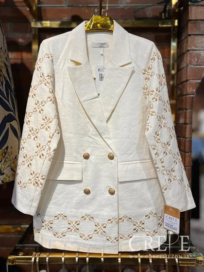 مانتو کتی آستین گلدوزی