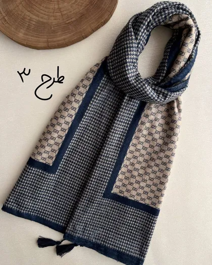 شال مخمل پارت سرمه‌ای 3967