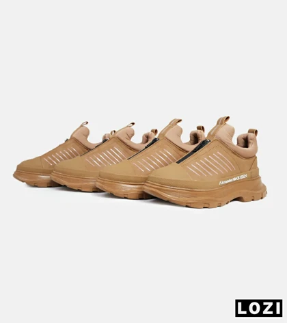 کفش کتانی نیم ساق قهوه ای Alexander McQueen