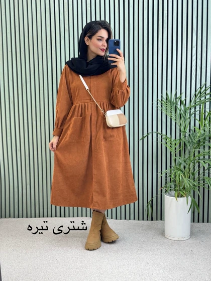 پیراهن مانتویی دوجیب