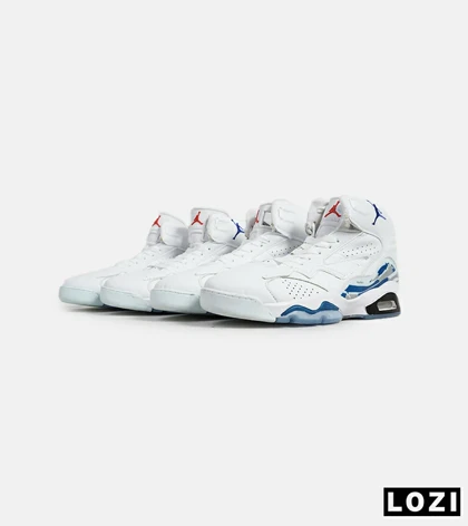 کفش کتانی ساق‌دار مردانه سفید آبی Nike air jordan 6 مدل 5933