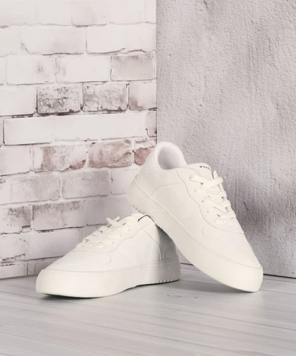 کفش ونس سفید مردانه ساده 2225