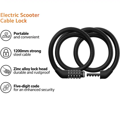 قفل کابلی اسکوتر برقی شیائومی Xiaomi مدل XMCS01TT