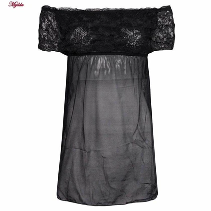 لباس خواب مشکی گیپور زنانه کد 4311-21008