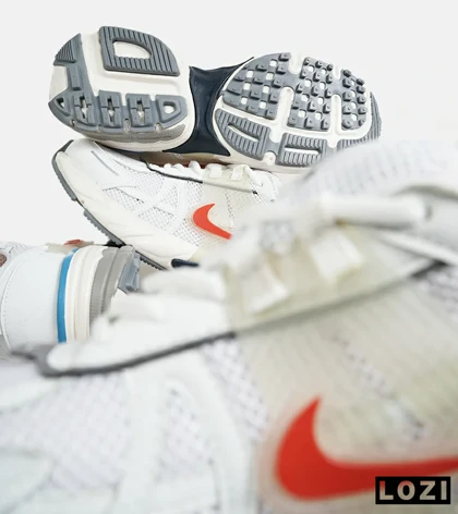 کفش کتانی مردانه و زنانه سفید قرمز Nike cushlon مدل 7309