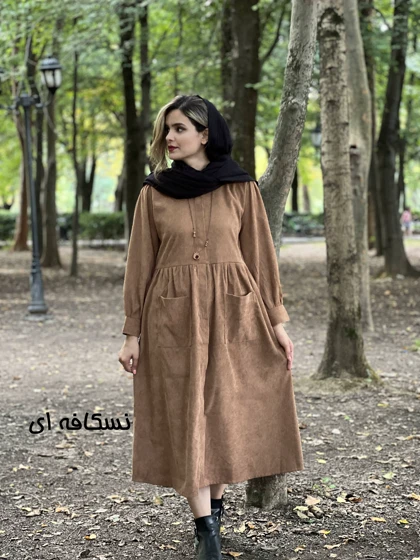 پیراهن مانتویی دوجیب