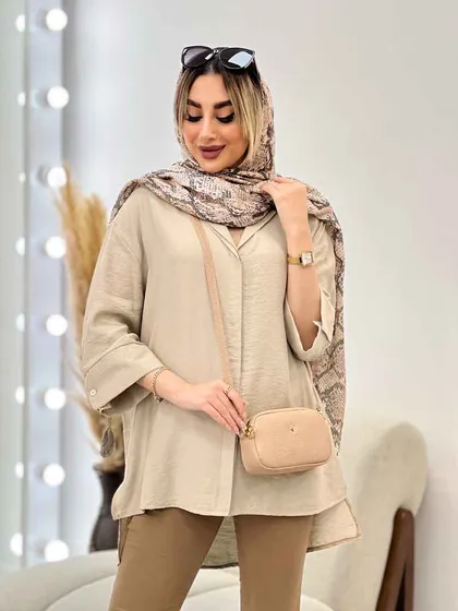 مانتو جلو دکمه بغل چاک