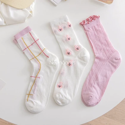 جوراب توری صورتی