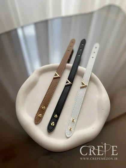 دستبند چرم طرح برند