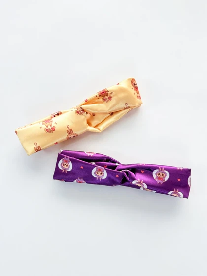 هدبند فانتزی ساتن طرح لبوبو