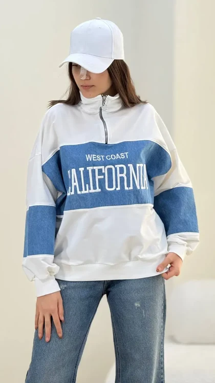 سویشرت نیم زیپ کالیفرنیا