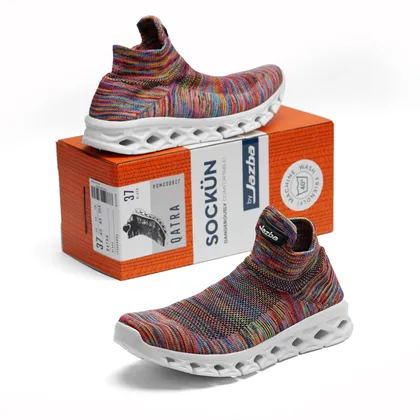 کتانی راحتی قطره جزبا مولتی کالر - Jazba Qatra Sockün Frost Berry