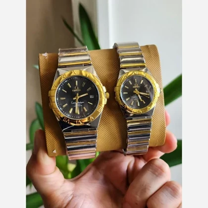 ساعت مچی زنانه ومردانه ست امگا رنگ ثابت شیکOMEGAجدید