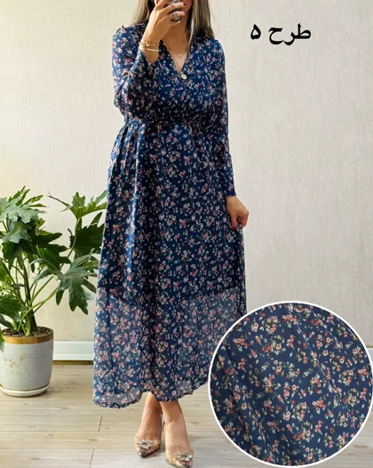 پیراهن حریر گلشید 1