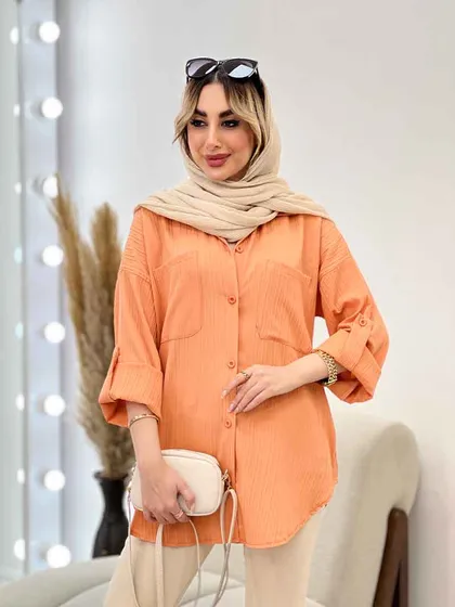 شومیز کراش آستین بند دار
