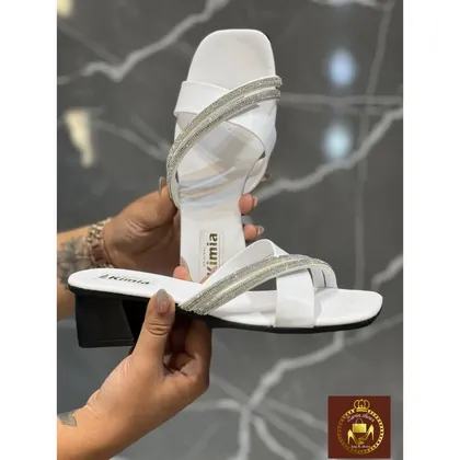 صندل و روفرشی نگینی پاشنه‌دار زنانه zary