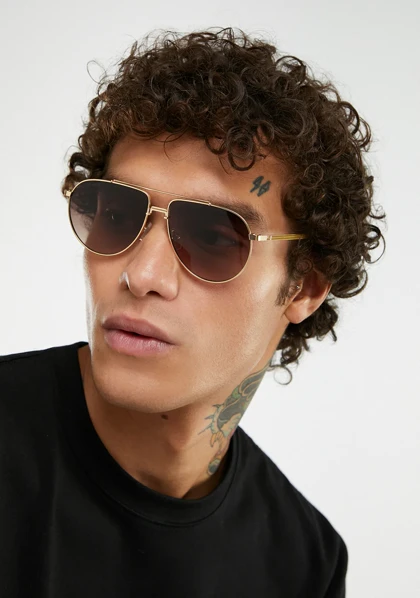 عینک آفتابی دی فرانکلین مدل D.franklin Aviator Legacy Gold / Brown