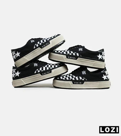 کفش اسنیکرزمشکی Amiri Stars Checkered مدل 5997