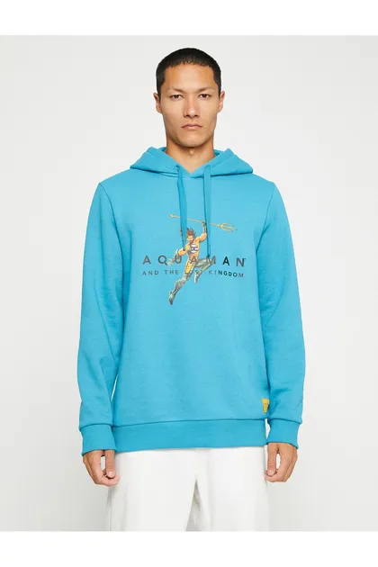 سویشرت آکوامن هوددار با مجوز چاپ شده 3WAM70574MK