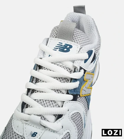 کفش کتانی مردانه و زنانه سفید طوسی آبی NEW BALANCE 990 مدل 8547