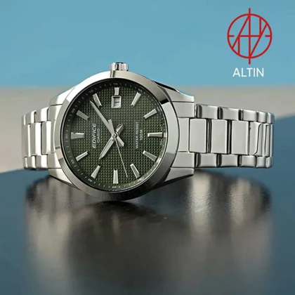 ساعت مچی مردانه کاسیو ادیفیس مدل Casio Edifice EFV-160D-3A (تمام استیل، کوارتز با صفحه سبز خاص)