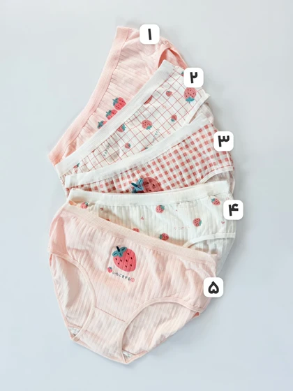 شورت اسلیپ نخ پنبه عروسکی طرح توت فرنگی