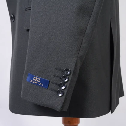 کت و شلوار دو دکمه ذغالی تیره