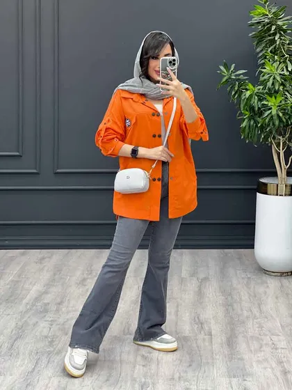 مانتو آستین پرچی